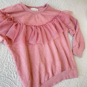 Jessica Simpson Dusty rose ruffle long sleeve
